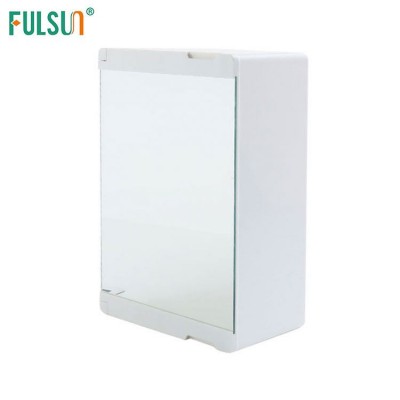 Top grade white pvc plastic bathroom wash basin mirror cabinets