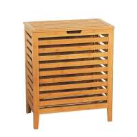 Bamboo corner cloth storage bathroom laundry cabinet