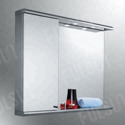 Illuminated Stainless Steel Bathroom Mirror Cabinet