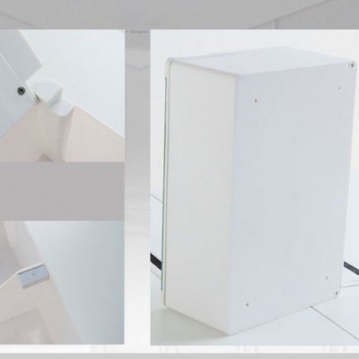 Super grade plastic mirror side pvc bathroom cabinet