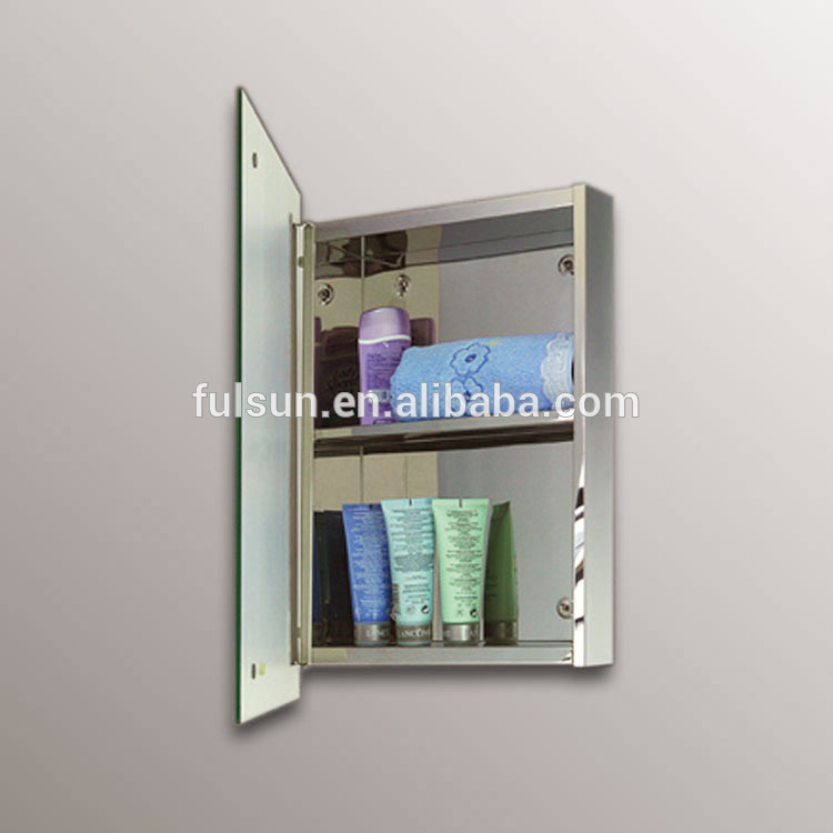 201#stainless steel mirror cabinet with single door